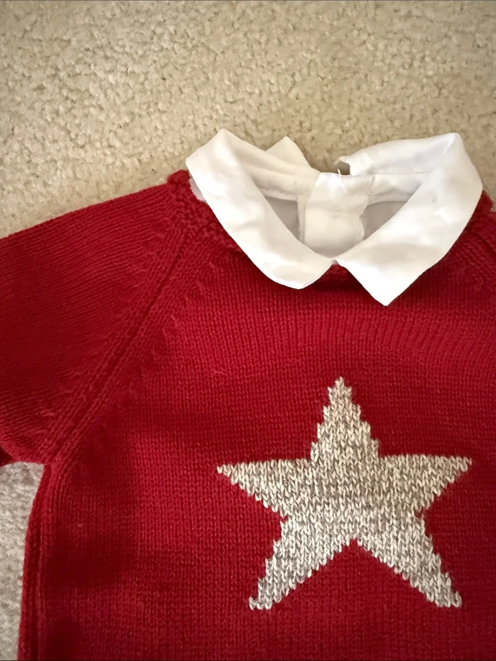 Tommy Hilfiger Kids Red Star Sweater & Plaid Bloomers Set